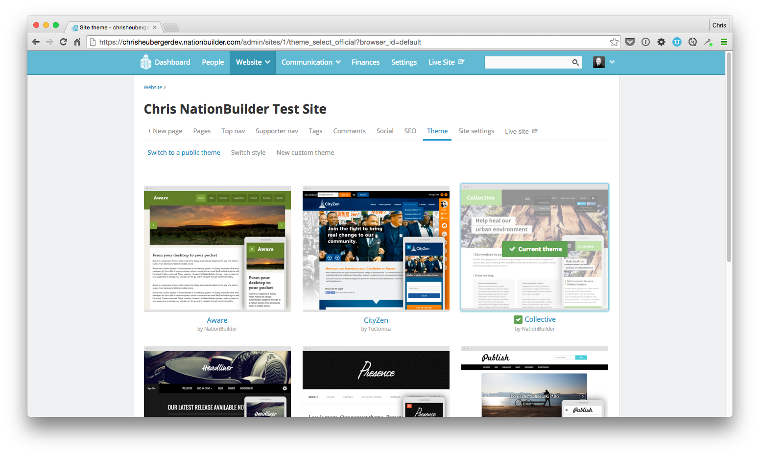 NationBuilder Themes